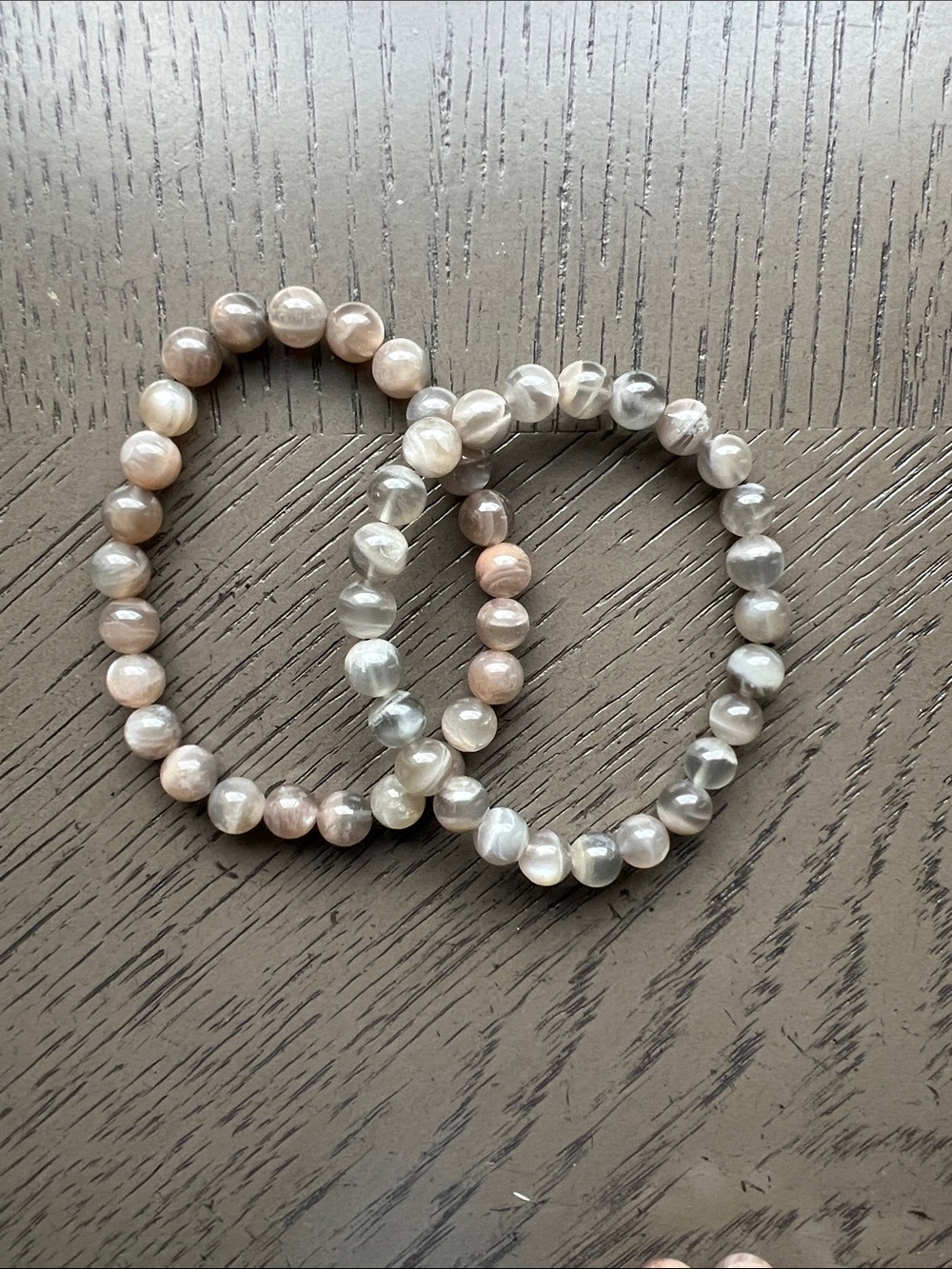 Black moonstone bracelet 7mm SIZE 6.75’